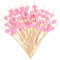 Pink Hearts Cocktail Sticks, 100 Pcs Toothpicks 12cm Cocktail Picks Valentine Toothpicks Bamboo Long Heart Food Picks Skewers for Appetizers Valentines Day Birthday Party Wedding Decorations