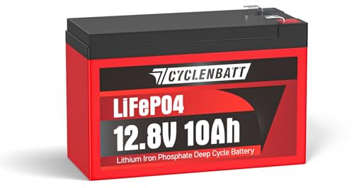 CYCLENBATT 12V 10Ah LiFePO4 Lithium Battery, UL Certified, 5000+ Cycles