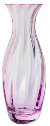 Dartington Crystal - Artisan Vase (Pink, Slim)