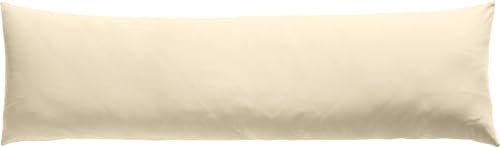 REDBEST Seitenschläferkissenbezug Single- Jersey San Francisco, Natur Größe 40x140 - weiche Qualität, bügelfrei, praktischer Reißverschluss, 100% Baumwolle