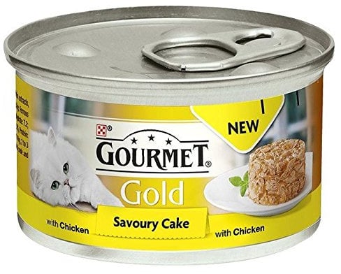Gourmet Gold Pikante Kuchen Erwachsene Katze Mit Huhn 85G (Packung mit 4)