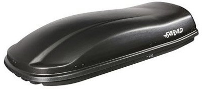 Farad 480 Litri Nero Goffrato -Box Portapacchi da Tetto per Auto Linea F3 Marlin