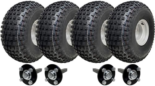 Parnells - Kit de Remorque Quad ATV à Double Essieu - 4 Pneus et Roues Wanda, 22x11.00-8 + 4 Moyeux/Essieux, 128,7 Km/H, 616 kg - Sans Attelage, 4 Plis P323 Wanda - Légal sur Route, Très Résistant