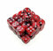 Würfelzeit 7801 - Würfel w6 12 mm, Alyen Red Sundown m/Silber (32 Augenwürfel in Klarsichtbox)