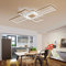 JIAODIE LED Deckenleuchte Modern Wohnzimmer Lichtkreatives Rechteck Pendelleuchte Dimmbar Creative Acryl Design Lampe Decke Fixture Beleuchtung Schlafzimmer Deckenlampe (White, Ø140CM/82W)