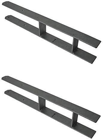 3 X Pfostenanker H-Träger 600X50X5 mm für 101mm / 100mm (10,1cm/10cm) Balken H-Anker Carport Pfostenträger Zaun Geländer