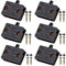 VISSQH 6Pcs Interruptor para Armarios,Empuje de superficie Interruptor de contacto para puerta de mueble Iluminación Interruptor automático 1A 250V la luz de puerta del interruptor del empuje negro