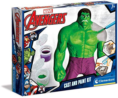 Clementoni - 17647 - Marvel Super Hero Adventures - La Forza di Hulk, Gioco per Creare Il Pupazzo Hulk, Gioco Creativo 6 Anni+, Made in Italy