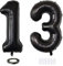 Xihuimay 40 Nummer 13 Folienballon Zahl 13 Luftballon Ziffer 13. Geburtstag Ballon 100cm Riesen Ballons Luft oder Helium Digitaler Ballon für Mädchen Junge Jubiläum Feierliche Anlässe, Schwarz XXL