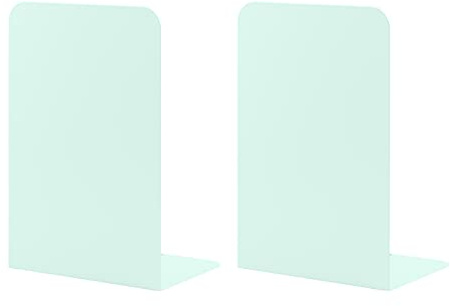 MSDADA Buchstützen aus Metall L, 102x203x135mm, 1 Paar CD Buchständer Kinder, Bücherregal für Schule Zuhause Büro Bibliothek Decorative(Macaron Grün)
