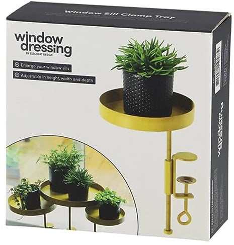 Esschert Design Blumentopfhalter mit Klemme Rund Golden S