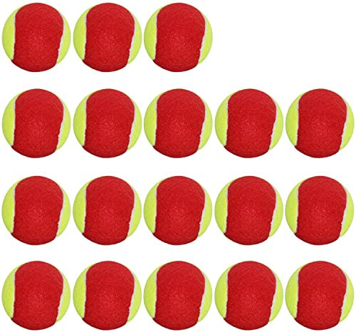 XLYBSST Tennisbälle 18er Pack Training Tennisbälle für Anfänger und Profis, Haustier Hund Spielbälle, Gelb Rot