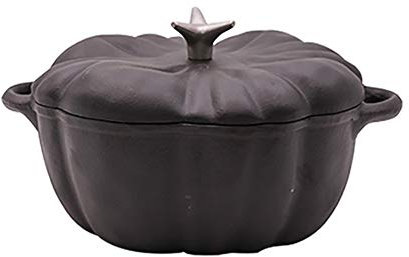 Casserole Pan with Lid Large Casserole Dish Cast Iron Binaural Tableware With Lid Tough Enamel Coating Thicken Pumpkin Type Soup Pot About 5L，Induction Cooker Gas Stove General (Color : C)