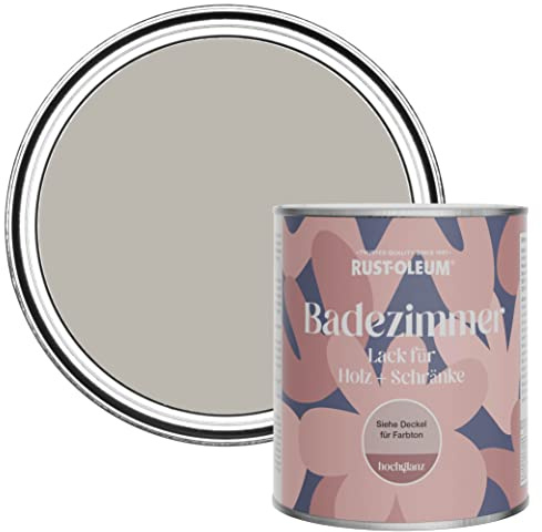 Rust-Oleum Grey Moisture Resistant Bathroom Wood and Cabinet Paint in Gloss Finish - Gorthleck 750ml