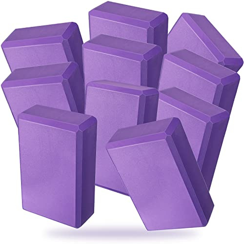 Yoga-Blöcke aus EVA-Schaum, stützend, weich, rutschfest, Gymnastikblöcke, leichte Tanzblöcke zum Dehnen, Yoga-Zubehör für Frauen, Yoga, Pilates, Meditation, 10 Stück
