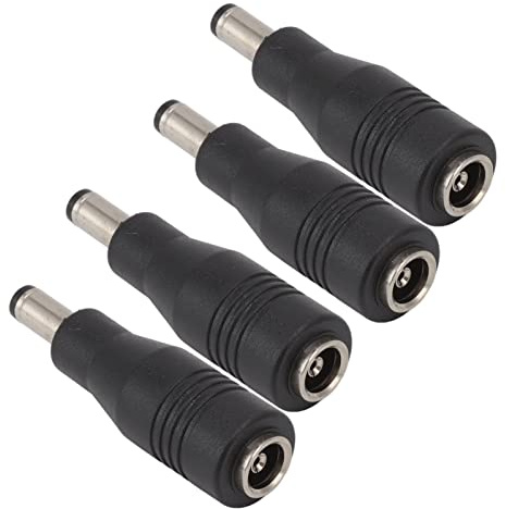 ASHATA 4 Stück DC-Stecker 6,0 X 4,4 Mm Buchse auf 5,5 X 2,1 Mm Stecker Netzteil Adapter Klinkenstecker Tipps für Laptop, Laptop DC Netzteil, Plug and Play