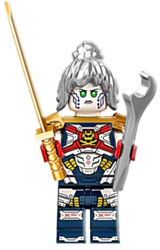LEGO Ninjago Pixel-Minifigur mit Schraubenschlüssel und goldenem Katana P.I.X.A.L.