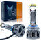 VECHII 2PCS LED Headlight Bulb, Mini Projector Headlight Lens LED Car Lamp Automobles Bulb 120W Canbus Turbo Fan Auto Hight Low Beam,H7