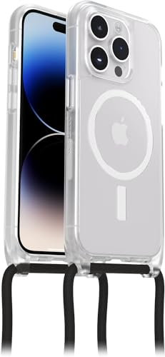 OtterBox React Necklace Hülle mit MagSafe für iPhone 14 Pro, schlanke, schützende Hülle mit justierbarer und abnehmbarer Kette, Getestet nach Militärstandard, Transparent-Keine Einzelhandelsverpackung