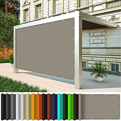 Toile D'ombrage Rectangulaire Imperméable 1 x 4 m Parasol Déporté Étanche Rectangulaire Voile d'ombrage Imperméable Rectangulaire pour Jardin terrasse Camping, Kaki