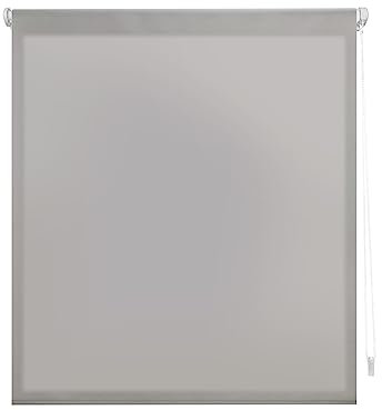 Decorblind | Estor Enrollable EasyFix Translúcido Sin Herramientas y Sin Taladrar - Medida 67x180 (Ancho x Largo), Tela 64x175 - Color Plata Liso Para Ventanas