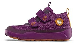 Affenzahn Übergangsschuh Knit Happy wasserdicht atmungsaktiv vegan mit Kaltfutter, Klettverschlüssen und Rutschfester Sohle Größe 21-32 Vogel - Beere