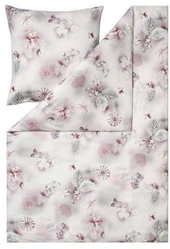 ESTELLA Kuschelflanell Bettwäsche Eudora Rosenholz 1 Bettbezug 155 x 220 cm + 1 Kissenbezug 80 x 80 cm
