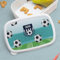 Transparent Gift Fiambrera Infantil Personalizada con Nombre Fútbol. Fiambreras para Niños y Niñas. Porta Bocadillos para Excursión, Colegio y Guardería. Caja Almuerzo y Merienda para Vuelta al Cole