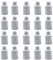 Lot de 20 cache-écrous en plastique blanc M10 pour boulons de protection