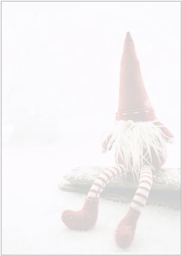 Briefpapier Wichtel DIN A4 - Papier Weihnachten - 20 Blatt - Motiv Nr. 016 | 160g/m²