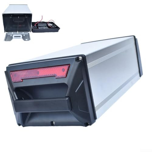 Electric Battery Box, Electric Bikes Rear Tailstock Battery Box with Reflective Strip, Rear Battery Box Case for E-Bike