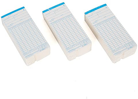 Esyogen 500PCS Zeiterfassung Stempelkarten Stechuhr Zeitkarte Karte Stempeluhr für die Arbeitszeit der Mitarbeiter,186x117mm