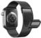 Astorgos Stainless Steel Magnetic Strap Compatible with Apple Watch Strap iWatch Series 9 8 7 6 5 4 3 2 1 SE 38/40/41mm, Dual Magnetic Clasp Milannese Metal Mesh Loop for Women Men, Black