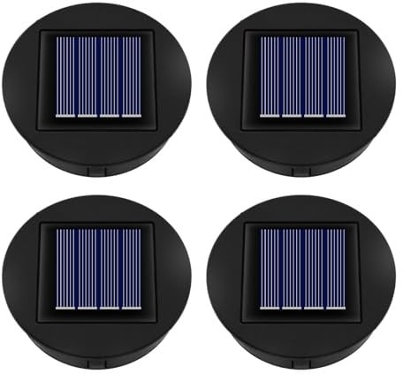Solar Ersatzdeckel 8 cm für Solarleuchte Außenlaternen, 1.2V, IP44 Ersatzmodule für Solarlampen Warmweiß Licht, LED Solarmodule ersatz für Garten Laterne Terrasse Beleuchtung, 4 Stück