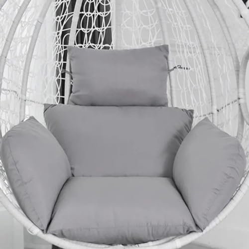 Vcyex Hängesessel Kissen Auflagen Waschbar Schaukelstuhl Sitzkissen Weicher Hängekorb Egg Chair Rückenkissen Abnehmbar Und Waschbar (Schaukel Nicht Im Lieferumfang Enthalten),Grey