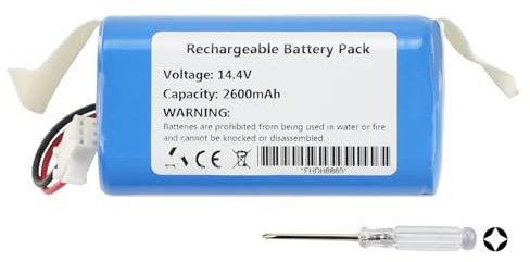 K KYUER 2600mAh Replacement Batteria per Tikom L8000 L9000 G8000 Yeedi K600 K650 K680 K700 Conga Excellence 950 990 1090 1790 1990 Robot Vacuum Cleaner Li-ION Battery