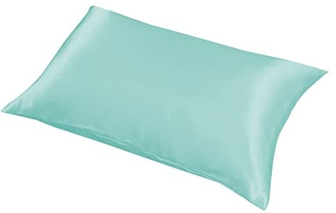 Schlaraffia Kissenbezug 40 80 Seidenimitat, Himmelblau, Schlichter seidiger -Ding-Kissenbezug, 50,8 x 76,2 cm Kissenbezug 40 40 cm Vintage (Sky Blue, A)
