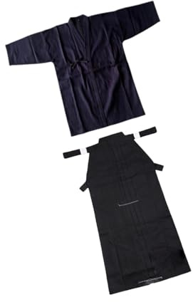 Dickly Conjunto de Uniforme de Kendo japonés cómodo Traje Tradicional de samurái Hakama de Kendo