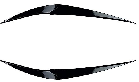QASULER for BMW X1 F48 ABS Glänzend Auto Böse Scheinwerfer Augenbrauen Augenlid 3D Aufkleber 16d 18i 18d 20i 20d 25i 25d 25e X-Drive 2015-2022 Tuning Scheinwerfer-Augenbraue(Gloss Black)