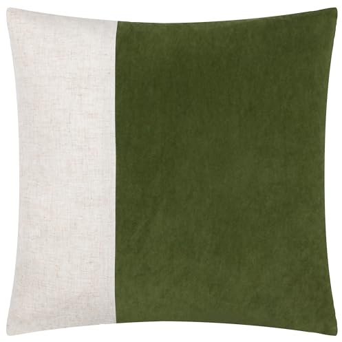 Yard Morden Soft-Washed Velvet Polyester Filled Cushion (Oil, 50 x 50 cm) | Soft-washed velvet with a relaxed finish and understated contemporary style with a soft polyester filling