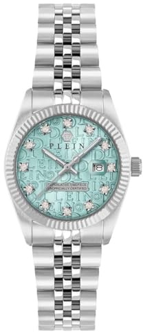 Philipp Plein Analoge Damenuhr, Quarz, Datum, Superlative, Edelstahl