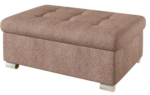 Mirjan24 Hocker Niko groß Sitzhocker Polsterhocker Sitzbank Fußbank Pouf Farbauswahl (Coral 45)