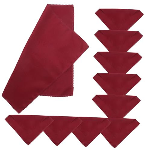Veemoon 10stücke Dunkelrote Stoffservietten Elegante Tischdekoration Für Hochzeiten Dinnerpartys Und Alltag Waschbare Und Langlebige Servietten