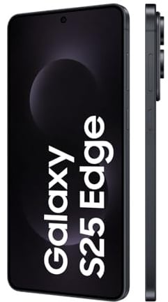 Samsung Galaxy S25 Edge AI Smartphone mit Galaxy AI, Ohne Vertrag, Handy mit Android, 12 GB RAM, 512 GB GB Speicher, 200-MP-Kamera, Titanium JetBlack, 3 Jahre Herstellergarantie [Exklusiv auf Amazon]