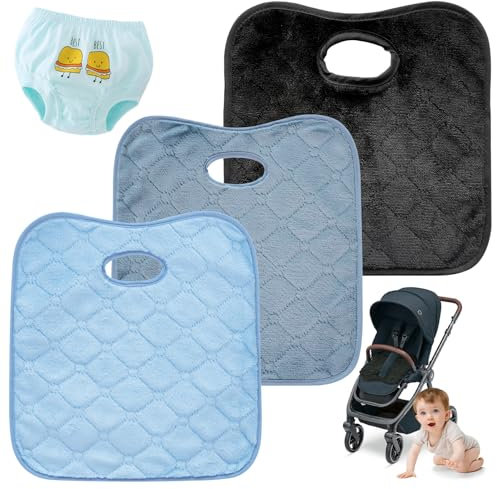 GMHLLES Car Seat Protectors for Child Seats 3 Pcs Car Seat Protector Potty Training Universal, Soft and Absorbent Suitable for Toddler (Sky Blue, Blue-Gray, Black)