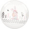 Cabilock Vaisselle en céramique assiettes plat grès Plaque assiette en porcelaine vaisselle lapin lapin assiette de porcelaine assiette de lapin vaisselle chaton blanche