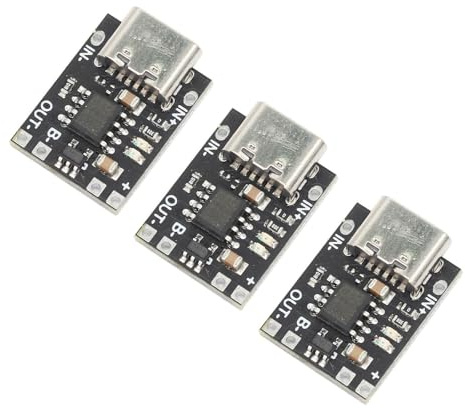TP4057 Module de charge USB de type C 1 A 3,7 V 4,2 V pour batteries au lithium avec protections contre les surcharges