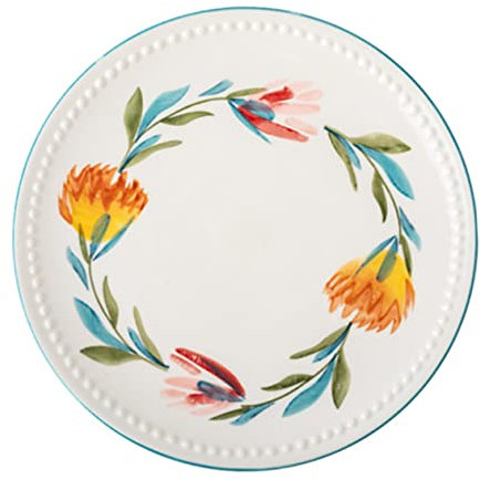 Mikinona Cerámico Flores Servir Comidas Ensaladas Postres y Carnes