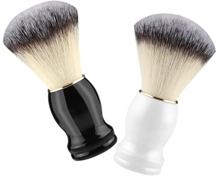 HOUDERCO 2 Stück-pack Herren Rasierpinsel Mit Weichem Bürstenkopf Sanfte Bart Und Gesichtsreinigung Schaum Erzeugend Kosmetischer Rasierpinsel Für Sensible Haut Multifunktional Für Rasur Und Styling