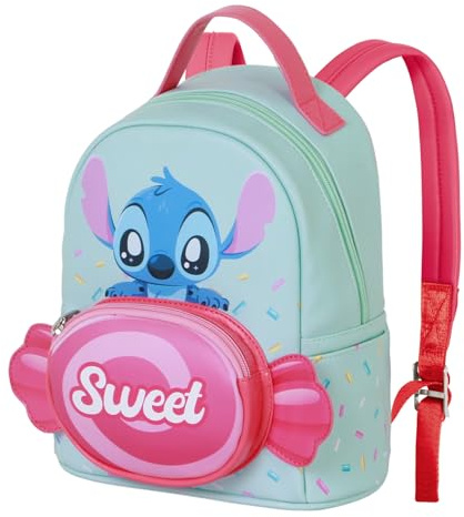 Disney Lilo and Stitch Candy-Small Heady Backpack, Blue, 22 x 25 cm, Capacity 5 L